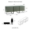 thumbnail image 2 of Furniture of America Haft Modern Wood 3-Cabinet TV Stand in Sage Green, 2 of 9