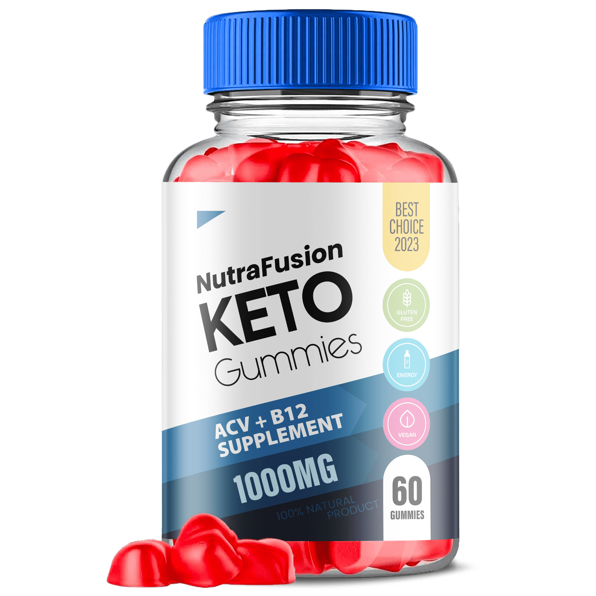(1 Pack) Nutra Fusion Keto ACV Gummies - Apple Cider Vinegar Supplement for Weight Loss - Energy & Focus Boosting Dietary Supplements for Weight Management & Metabolism - Fat Burn - 60 Gummies