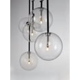 thumbnail image 3 of ET2 Lighting E25078-18BKSN Global 6-Light LED Flush Mount - Black & Satin Nickel, 3 of 6