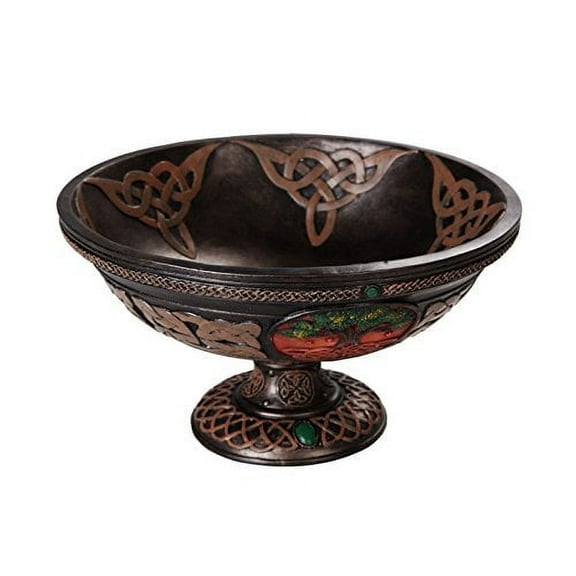 Ebros Tree of Life Yggdrasil Ceremonial Ritual Offering Bowl Celtic Knotwork 8.5" Diameter