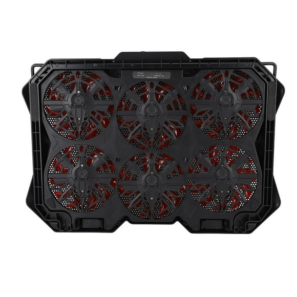 Mat Laptop Cooling Pad 6 Height Adjustable RGB Silent 6 Fan Metal Mesh Gaming Notebook Cooler Computer Mat For Under 19in