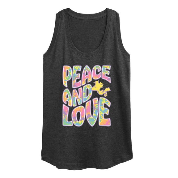 Peanuts - Peace & Love - Woodstock - Women's Racerback Tank Top
