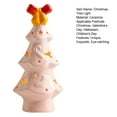 thumbnail image 7 of dianhelloya Ceramic Christmas Tree Decor High-temperature Firing Ceramics Ceramic Christmas Tree Figurine Small Xmas Tree with Fruit Topper Festive for Home, 7 of 7