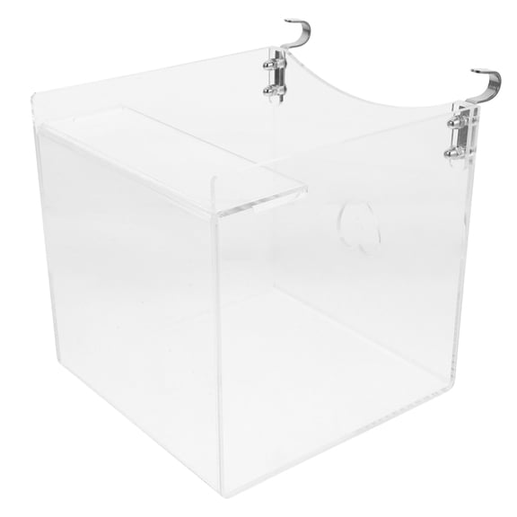 Yardwe Parrot Bird Bath Acrylic Bath Cube Transparent for Outdoor Hanging 1Pcs