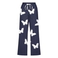 thumbnail image 4 of YDLCAFD Women's Spring And Summer Printed Lace Up Pocket Loose Wide Legged Capris (5), 4 of 4