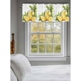 thumbnail image 3 of Summer Lemon Curtain Valances for Windows, Yellow Fruits Spring Green Leaf Vase Kitchen Valance Window Treatment, Light Filtering Block Curtains for Bathroom/Bedroom/Living Room 42'' x 18'', 3 of 9