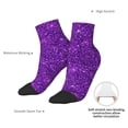 thumbnail image 6 of Naloa Purple Glitter Ankle Socks for Women Non Slip Socks No Show Socks Classic Low Cut Casual Socks Casual Socks, 6 of 7