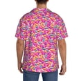 thumbnail image 3 of Disketp Colorful Donuts 1 Men's Hawaiian, Shirts Button Down Holiday Beach Shirts-{sizeName}-XX-Large, 3 of 5