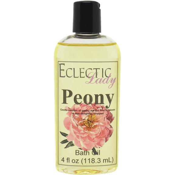 Peony Bath Oil - Scented Body Oil - Relaxing & Moisturizing Bathing Oil - Fragrance Body Oil For Dry & Rough Sensitive Skin - 8 oz