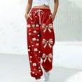 thumbnail image 1 of Pincandy Women's St. Patrick's Day Pants - Printed, Elastic Waist with Tie & Pockets, Cuffed Leg for Holiday & Daily Wear, 1 of 5