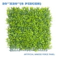 thumbnail image 1 of Sunshades Depot Artificial Mimose Fence Panel Green Wall Windscreen Privacy Screen Decorative Ivy Faux Leaves-8Pcs, 1 of 7