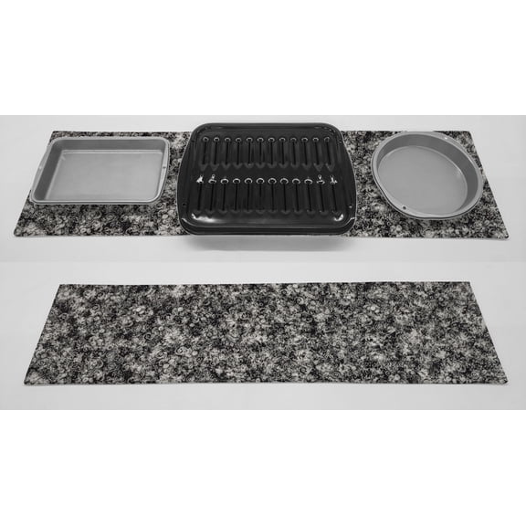 Floral Garden Hot Pads or Hot Pad Runner by Penny's Needful Things (Small: 11 x 18) (Black & Gray)