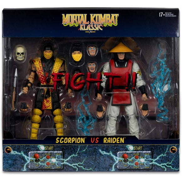 Mortal Kombat Klassic 7 Inch Action Figure 2-Pack - Scorpion vs Raiden
