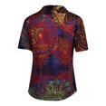 thumbnail image 5 of Puntoco 2024, tops a la moda de verano para mujer, camiseta informal estampada, Jersey Sexy con cuello en V y cremallera, blusas de manga corta, 5 of 5