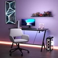 thumbnail image 2 of Homy Casa Chaise de Gaming pour Filles et Femmes, Chaise Moderne Rembourrée avec Roues Pivotantes à Hauteur Réglable, Tissu Beige, 2 of 6