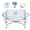 Silver-B, variant on ToppiJoy Round Chafing Dish, 6L Stainless Steel Buffet Warmer with Gold Finish, Visible Lid, 90°/180° Opening, Non-Slip Handle, Perfect for Parties, Weddings & Banquets