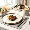 thumbnail image 3 of ALOFMO 16-Piece Ribbed Stoneware Dinnerware Set, Service for 4 - Beige Reactive Glaze, Modern Rustic Style, Microwave & Dishwasher Safe,Rustic Farmhouse Style for Everyday Use, 3 of 9