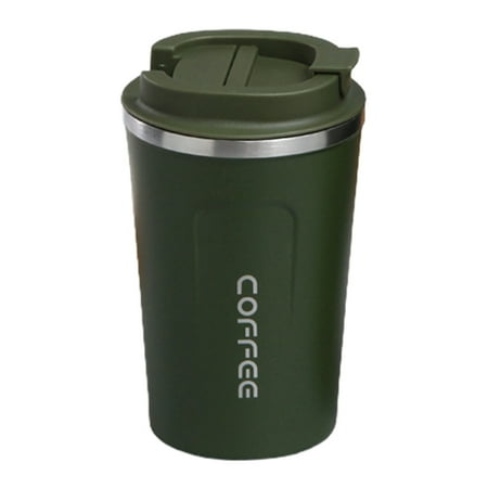 

304 Stainless Steel Coffee Mug Vacuum Insulation Water Bottle 380/510ml for Car Outdoor Travel Green 380ml