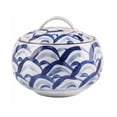 thumbnail image 1 of Qeeadeea Ceramic Sugar Pot With Lid, Solid Print Pattern Sugar Bowl With Spoon, Porcelain Spice Jar, Kitchen Decoration Storage-B-14oz, 1 of 6