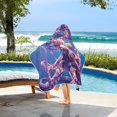 thumbnail image 6 of Octopus Underwater Kids Hooded Beach Towel Baby Bath Poncho Towels with Hood Absorbent 50"x23.5" for Pool Swimming, 6 of 7