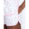 thumbnail image 5 of Joyspun Women's Lightweight Short Sleeve Sleep Tee and Shorts Set, 2-Piece, Sizes XS-3X, 5 of 6
