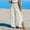 White, variant on Azrian Summer Casual Long Trousers for Women Woman Fashion Solid Color Ruffle Elastic Waist High Waist Long Pants