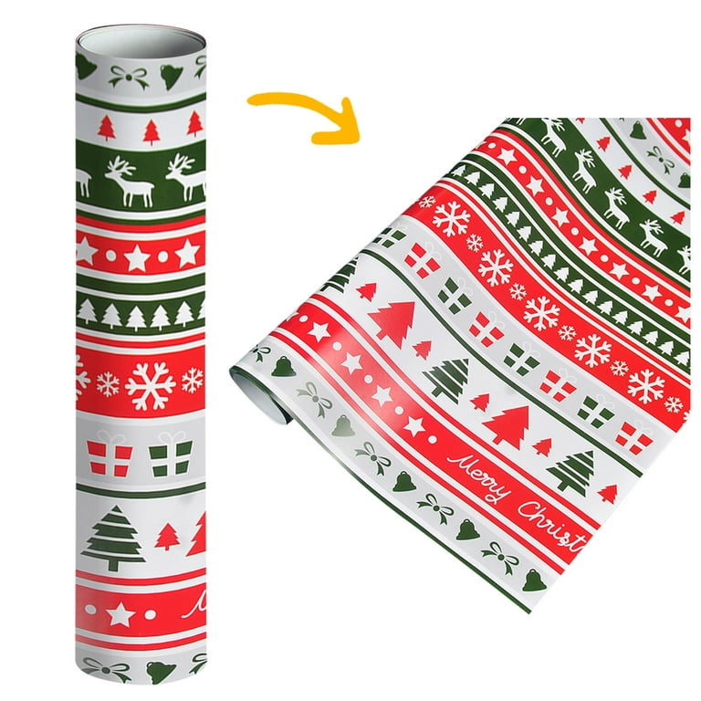 Heiheiup 1PCs Feet)Single-sided And Christmas 75cmX51cm 4.11 Classic (  Paper Patterns Other Santa Wrapping Home DIY Wrapping Paper Set Christmas