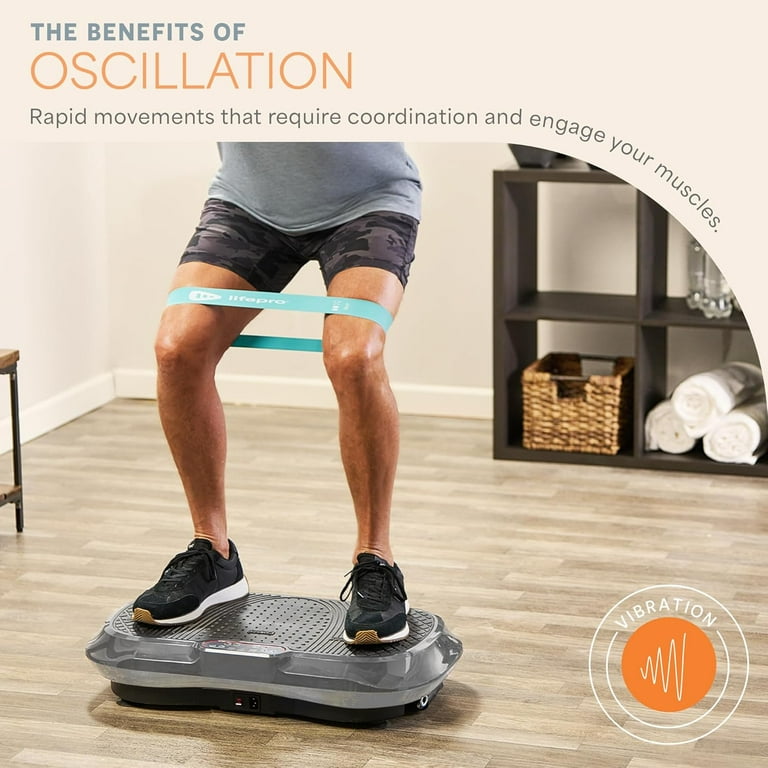 Lifepro Waver Vibration Plate Exercise Machine with 99 Speeds and Resistance Bands