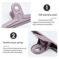 thumbnail image 4 of 300mm Metal Clip Large Stainless Steel Binder Paper Clamp Metal Binder Paper Clip for Craft Drawing Board Food Bag Photo, 4 of 11