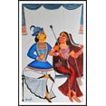 thumbnail image 4 of Babu Bibi 2, Traditional Kalighat Painting Style, Limited Edition A2 Print Canvas Finish., 4 of 6