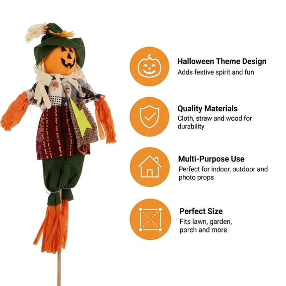 Phenofice 2PCS Funny Garden Ornaments Decorative Scarecrows for Lawn