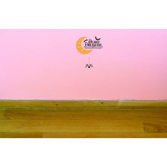 Custom Decals Dead And Breakfast Where You're Sure To Rest In Peace Wall Art Size: 16 X 24 Inches Color: Multi