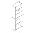 thumbnail image 5 of Furinno Wright 5-Shelf Bookcase, Highland Oak, 17061, 5 of 7