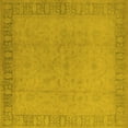 thumbnail image 1 of Ahgly Company Indoor Square Oriental Yellow Traditional Area Rugs, 5' Square, 1 of 4