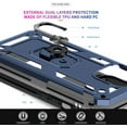 thumbnail image 3 of 3in1 Case Bundle for Apple iPhone 15 Pro Max Heavy Duty Case with Built-in Kickstand, Dual Layer Protection with 2 Clear Screen Protectors, Sturdy Case for Apple iPhone 15 Pro Max, Navy, 3 of 7