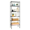 thumbnail image 4 of Ktaxon 6 Tier Wire Shelves, Adjustable Steel Storage Rack Organizer for Kitchen Garage Bathroom, 21.6"W x 11.8"D x 65"H, Black, 4 of 8