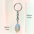 thumbnail image 2 of Opalite Crystal Car Key Holder, Raw Crystal Keychain, 2 of 5