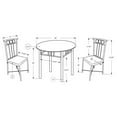 thumbnail image 4 of Dining Table Set, 3Pcs Set, Small, 30" Round, Kitchen, Metal, Laminate, Grey Marble Look, Black, Transitional, 4 of 4