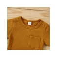 thumbnail image 4 of Honganda Newborn Outfits Sets, Ribbed Knit Short Sleeve T-shirt + Short Pant, 4 of 9