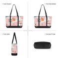 thumbnail image 6 of FORMRS Canvas Laptop Tote Bag for Women with 15.6" Computer Compartments Shoulder Handbag, Pink Christmas Snowman, 6 of 7