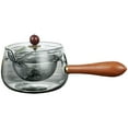 thumbnail image 2 of SHISUYAN Rotatory Teapot Long Handle Teapot Glass Filter Tea Kettle Portable Tea Ware, 2 of 7