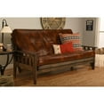 thumbnail image 2 of Kodiak Furniture Tucson Rustic Walnut Futon with Brown Faux Leather Mattress, 2 of 3