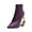 Purple, variant on XYD Women Classic Circle Metal High Heel Ankle Boots Side Zipper Pointed Closed Toe Pumps Party Event Shoes Size 7 Purple