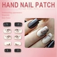 thumbnail image 4 of RAGUPEL 24Pcs Glue on Nails for Women,Gradient Flowers Nail Tips Short,Glossy Design Nails Press On,Stick on Nails for Women for Daily Life,Dating and Gatherings,Style2, 4 of 7