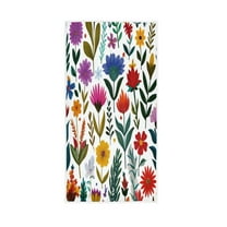 Bath Towel Single-Sided Printed Highly Absorbent Soft Quick Towel for Bathroom Spa Gym & Sports Hand-painted Floral Patterns
