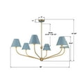 thumbnail image 2 of XAV-B9319-VG-BL Crystorama Lighting Xavier - 6 Light Chandelier-16.5 Inch Tall and 48 Inch Wide-Vibrant Gold/Blue Finish, 2 of 7