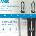 thumbnail image 3 of Combination Padlock, Long Shackle Code Resettable Combination Locks for Locker Door Luggage Bike Fence Warehouse, 3 of 11