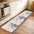 thumbnail image 2 of Black White Vintage Gnomes 2'x6' Runner Rugs for Hallway Kitchen Bedside Non Slip Washable, Checkered Retro Art Rustic Entryway Rug Runners with Rubber Backing, Long Carpet Runner for Laundry Room, 2 of 8