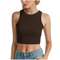 thumbnail image 2 of BLCHUNen Cropped Tank Tops for Women Trendy Sleeveless Pullover Stretch Lightweight Sports Athletic Gym Active Casual Yoga Shirts, 2 of 3