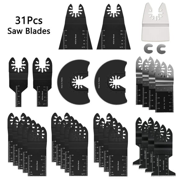 Sierra Oscilante, Kit De Hojas Multiherramienta Premium Para Madera, Metal, Plástico, Oscilante 31 Hojas seitruly TO003357-00